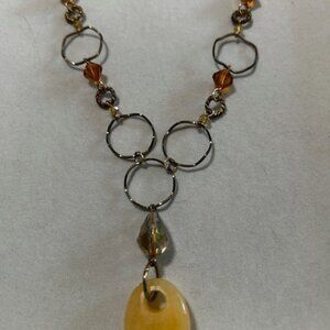 and Topaz Amber Chico's Necklace with Swarovski earrings